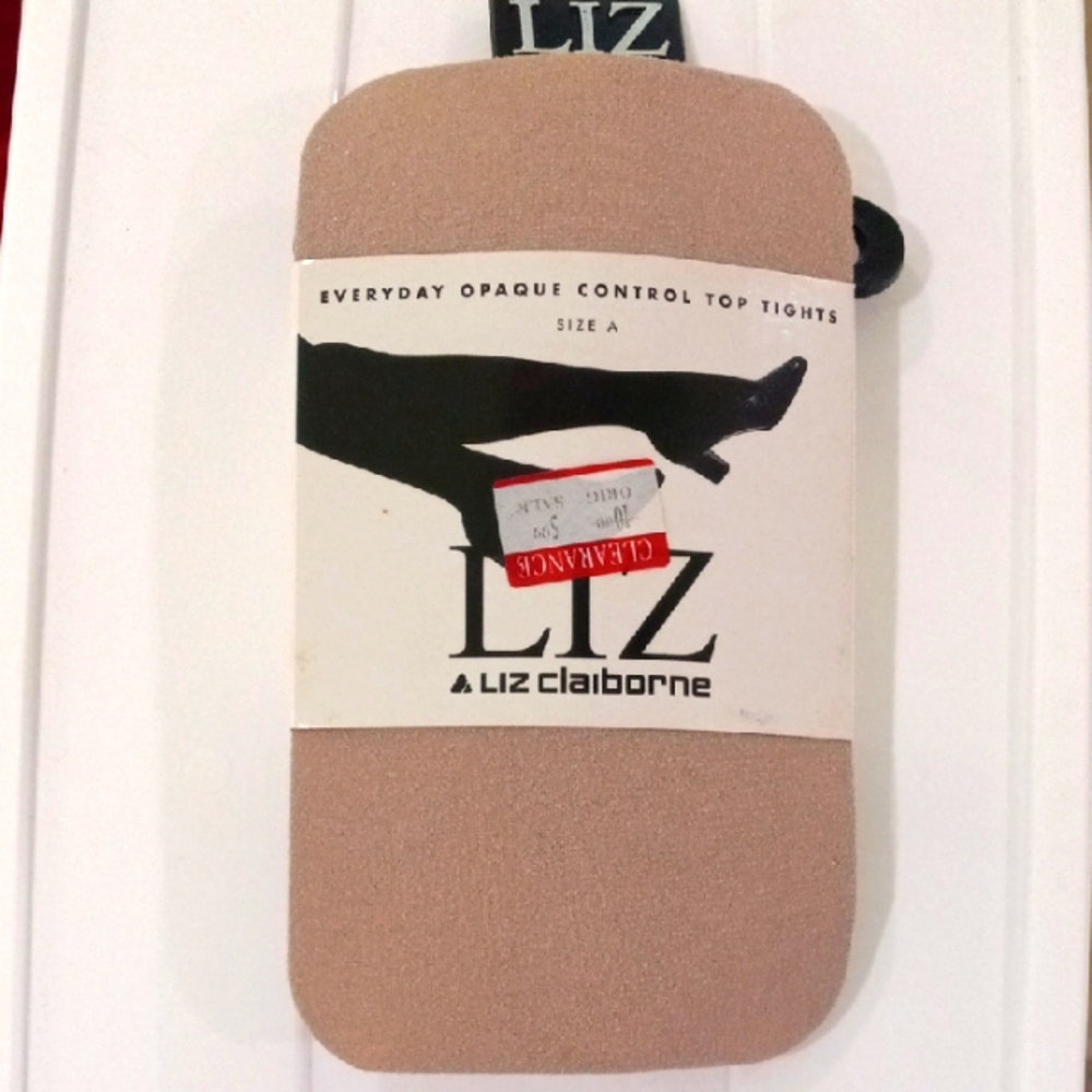 Liz Claiborne Tan Opaque Control Top Tights Size S